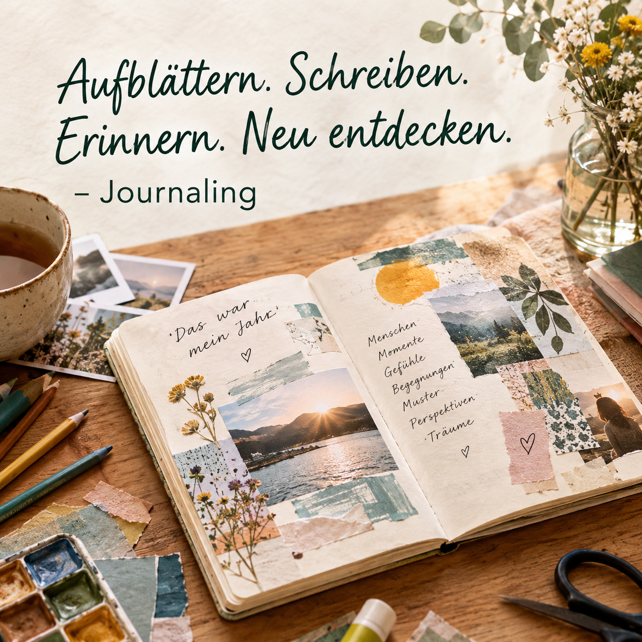 Aufblättern. Schreiben. Erinnern. Neu entdecken. – Journaling